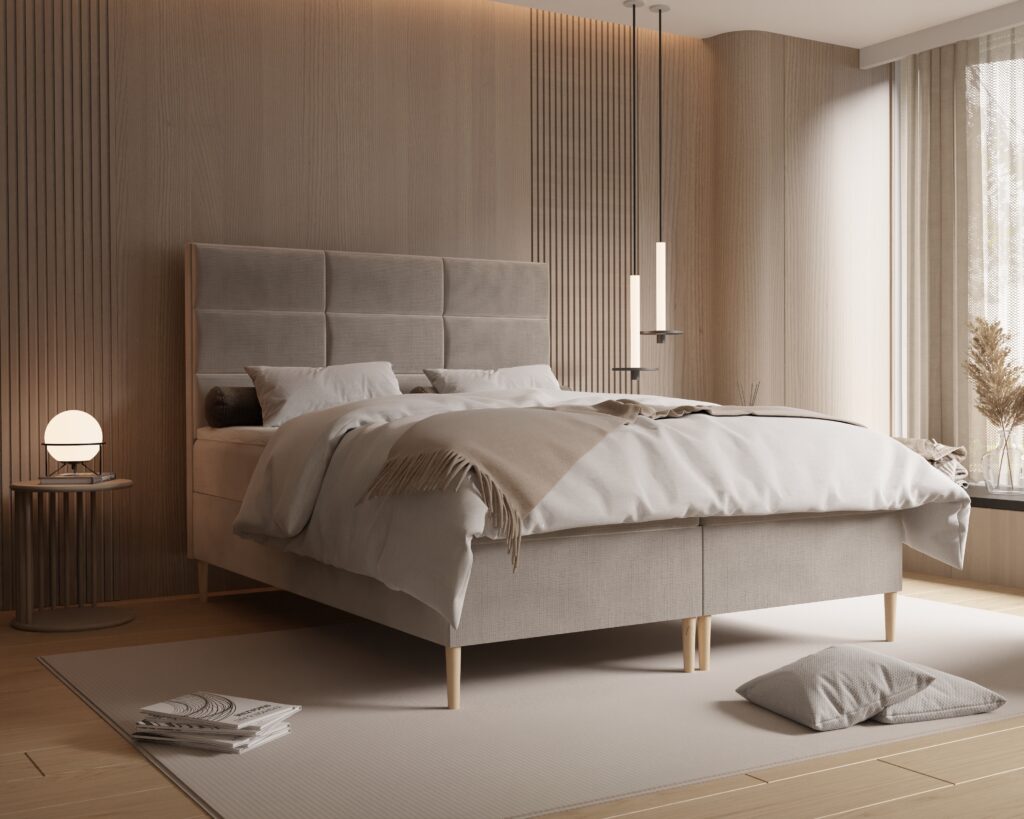 Łóżko kontynentalne LEON